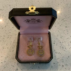 Juicy Couture Crown Bow Drop Earrings